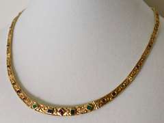 Fabulous Byzantine-Inspired Multi-Stone 18K Necklace