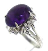 Sterling Silver Cabachon Amethyst Ring