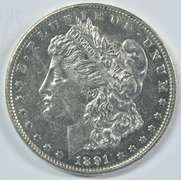 Deep Prooflike 1891-P Morgan Silver Dollar. Flashy