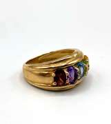 Trendy 14kt Multi-Gemstone Band