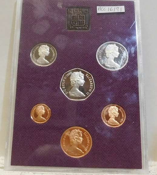 1980 British Mint Set - 1/2 Penny to 50 Pence