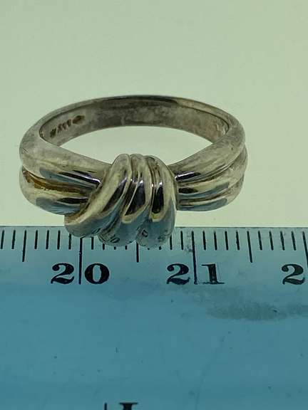 Vintage Fine Silver Love Knot Ring