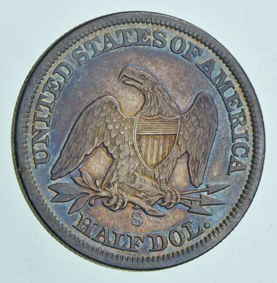 1855-S Seated Liberty Half Dollar - Toned