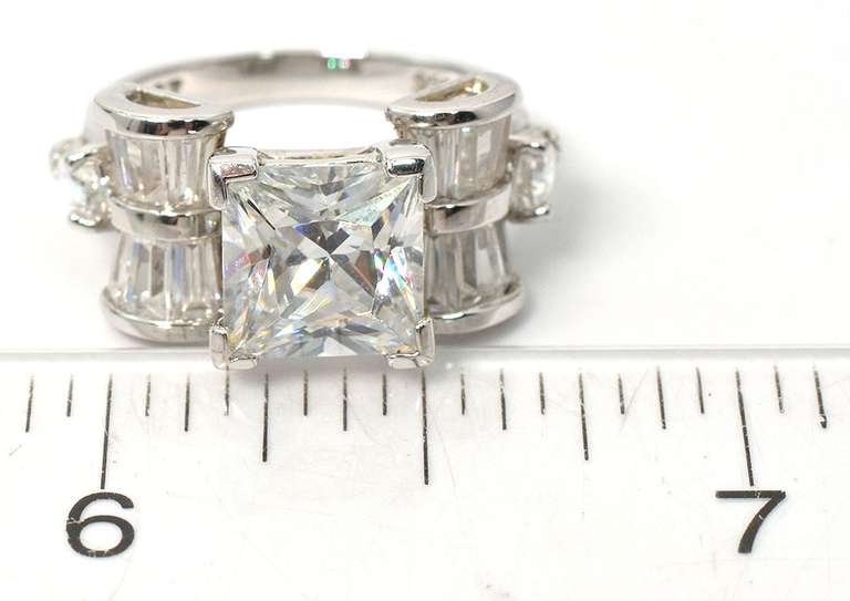 Sterling Silver CZ Cocktail Ring