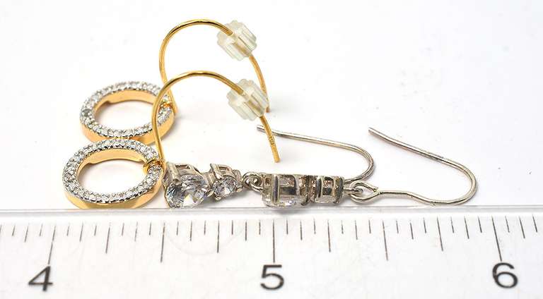 Sterling Silver Earrings 2 Pairs one is Vermeil