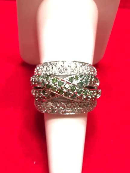 LADIES 14K WHITE GOLD DIAMOND RING