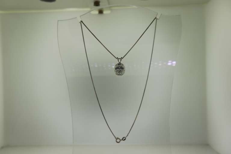 Italian UTC Sterling Silver Crystal Necklace