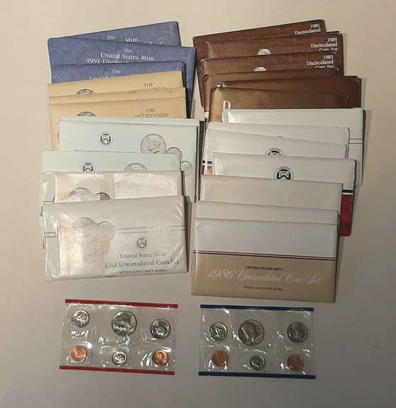 3 Each 1984-1991 US Mint Sets