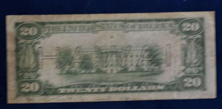 WWII Hawaii 1934A $20 Silver Cert, Circulated