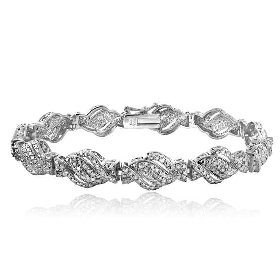 1/4 Ct Diamond Twist Bracelet