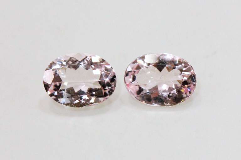 Perfect Morganite Pair - 3.11 cts..