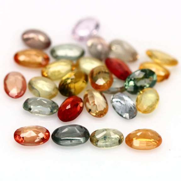 Heated only! 7.21ct fancy color Sapphire set