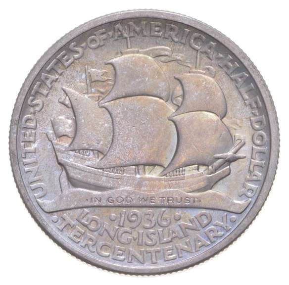 1936 Long Island Tercentenary Commemorative Half Dollar