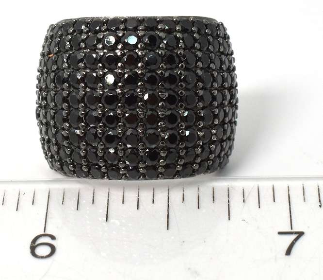 Sterling Silver Black Stone Ring