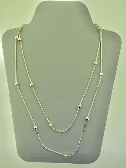 Italian Sterling Silver ball Motif  Chain
