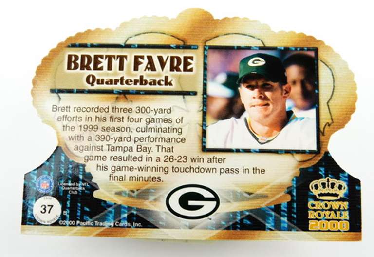 Brett Favre, Packers Crown Royale 2000 Football Card