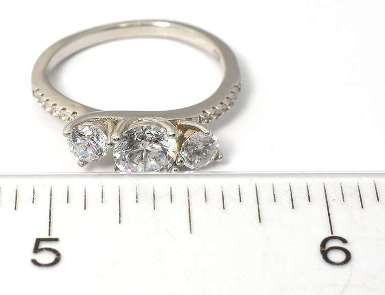 Sterling Silver CZ Cocktail Ring