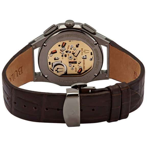 Bulova Chronograph Quartz Black Skeleton Dial Men's Watch