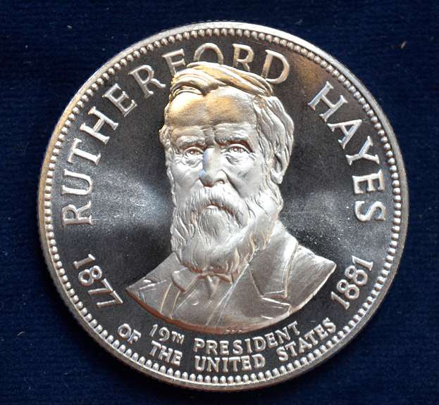 Sterling Silver Rutherford Hayes Medal