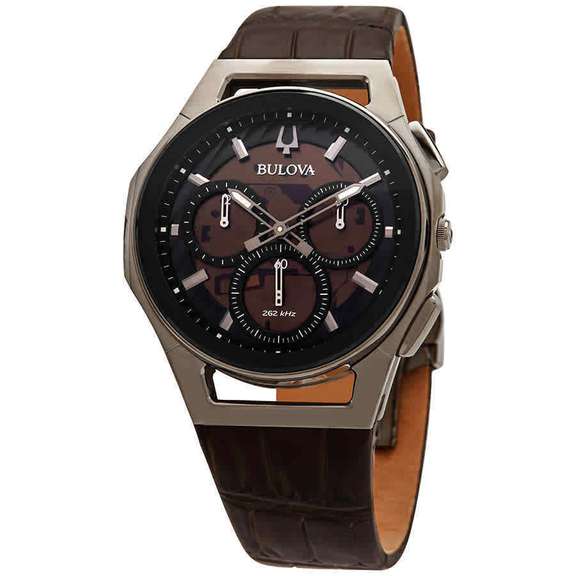 Bulova Chronograph Quartz Black Skeleton Dial Men's Watch