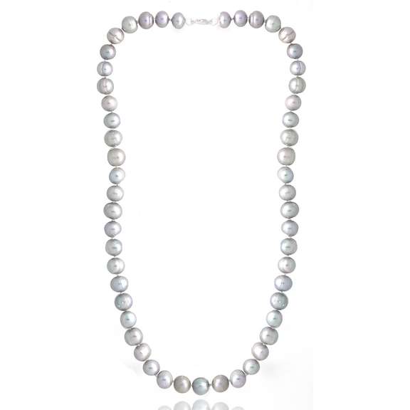 Gray Freshwater Cultured 8-9mm Pearls Necklace, 18"