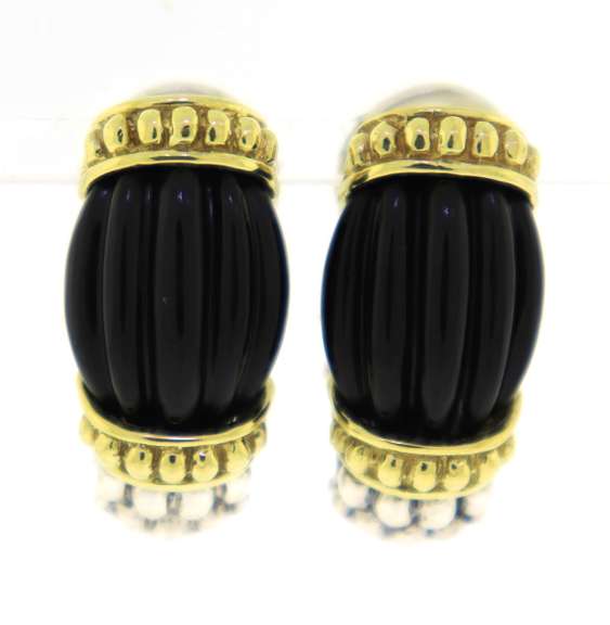 Lagos Caviar Black Onyx Earrings