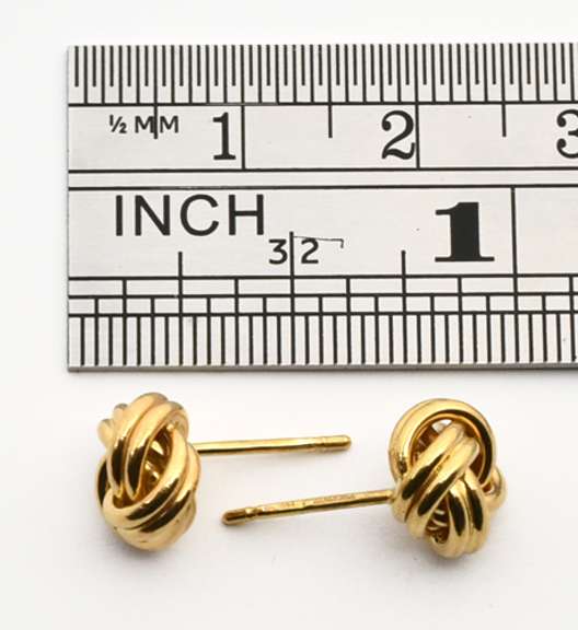 Popular Gold Knot Stud Earrings