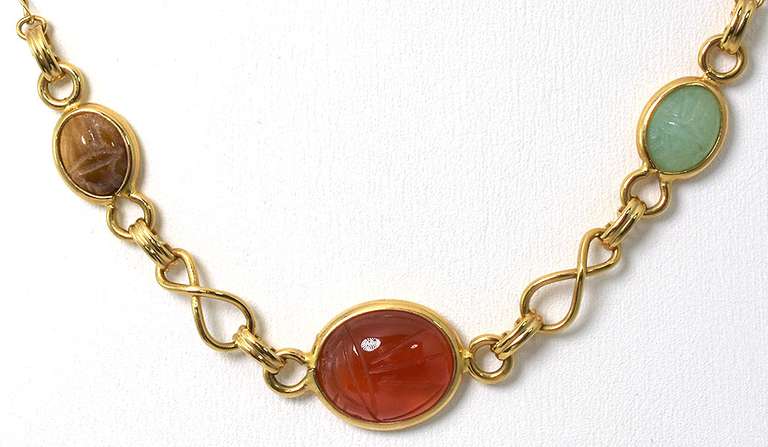 Van Dell Scarab Necklace in 14KT Yellow Gold