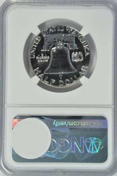 Near perfect Gem PF 1957 Franklin Half Dollar. NGC PF68