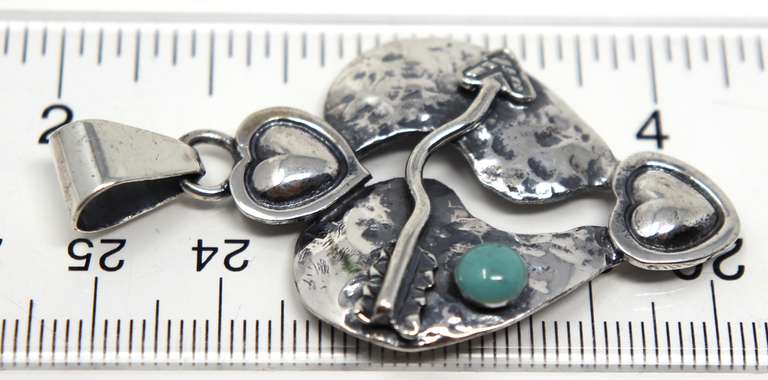 Sterling Silver mexican Heart Pendant
