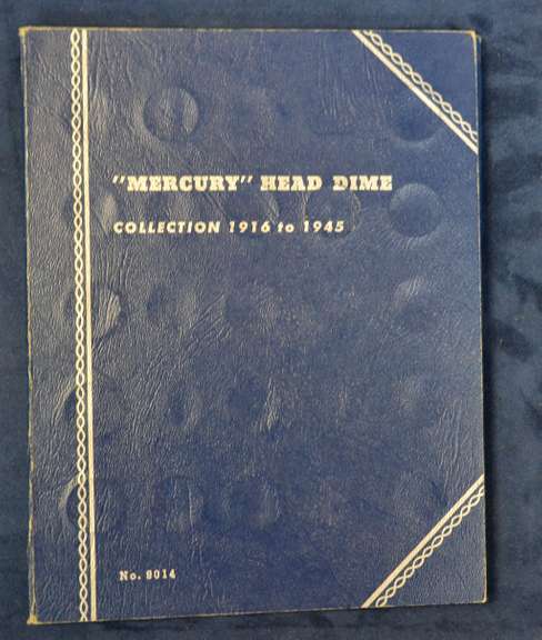 Estate Lot Of Mercury Dime Book 1916-1945