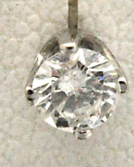 LADIES 14 KT WHITE GOLD DIAMOND STUDS.