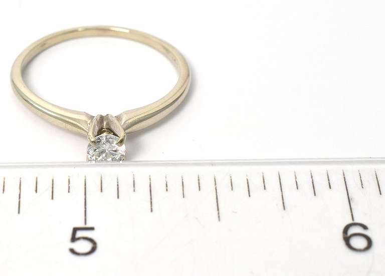 Charming Solitaire Diamond Ring in 14KT White Gold