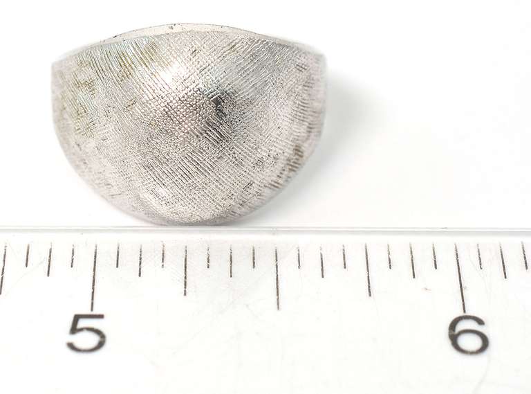 Interesting Textured Dome Ring in Sterling Silver