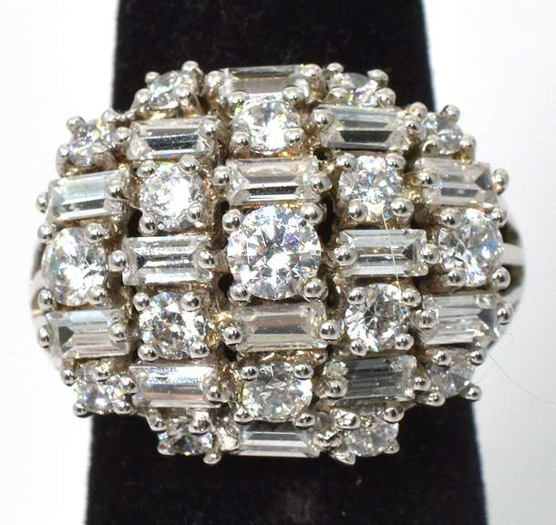 Sterling Silver CZ Cocktail Ring