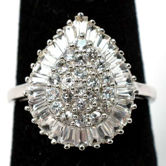 Sterling Silver CZ Cocktail Ring