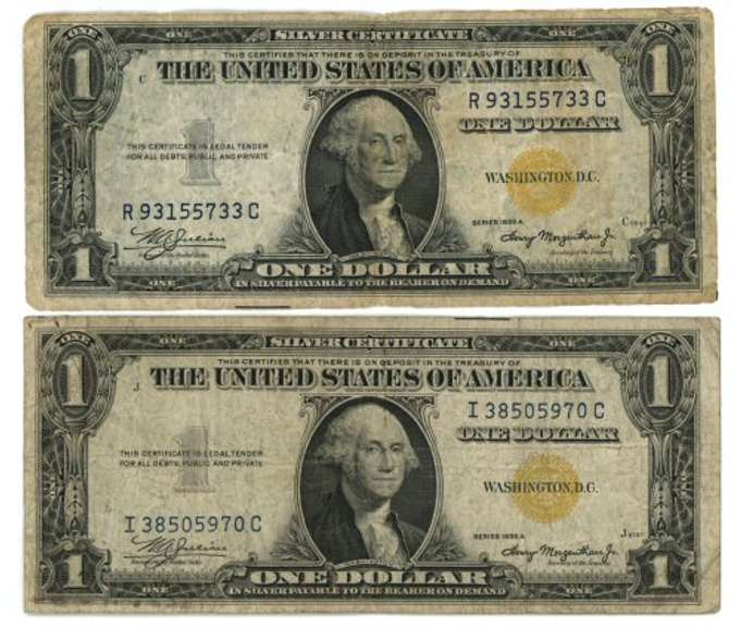 2 1935-A $1 North Africa Silver Certificates Nice Circs