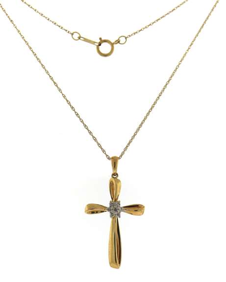 Favorite Pave Diamond Cross Necklace
