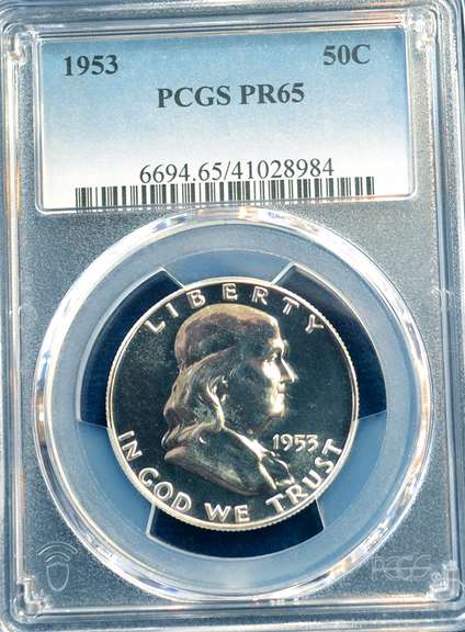 1953 PCGS Proof 65 Franklin Half