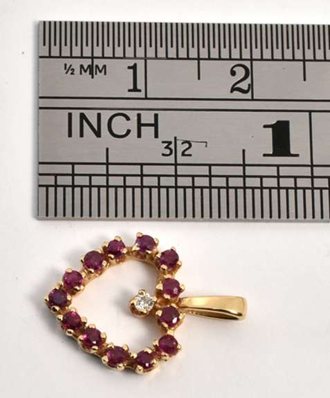Sweet Ruby Heart Pendant
