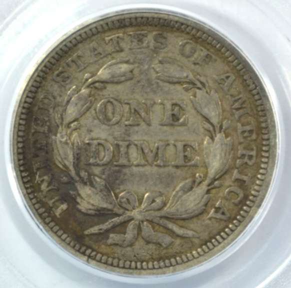 1858 Liberty Seated Dime. PCGS VF25