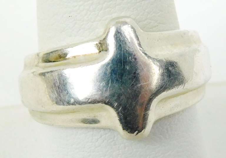 RLM Studio Sterling Silver Cross Ring, Size 9.5