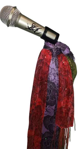 Aerosmith Steven Tyler Autographed Microphone Stand Display