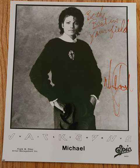 Michael Jackson Hand Signed Photograph