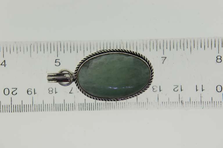 Silver-Tone Color Stone Pendant