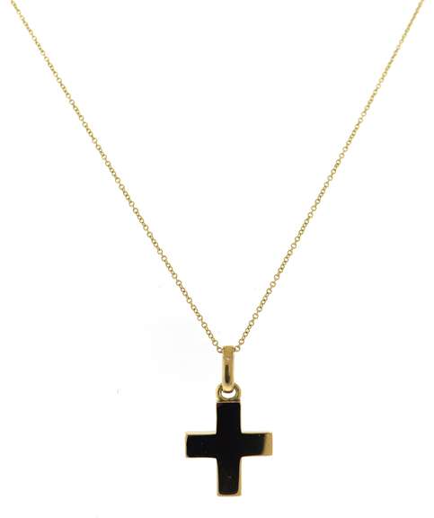 Stunning 18kt Tiny Treasure Cross Necklace