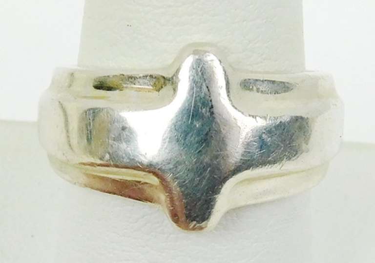 RLM Studio Sterling Silver Cross Ring, Size 9.5