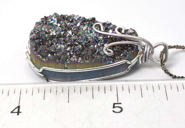 Sterling Silver Druze Necklace