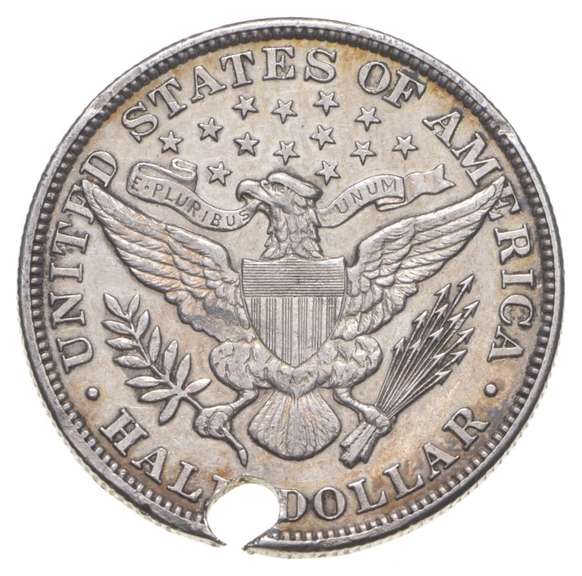 1892 Barber Half Dollar - Holed