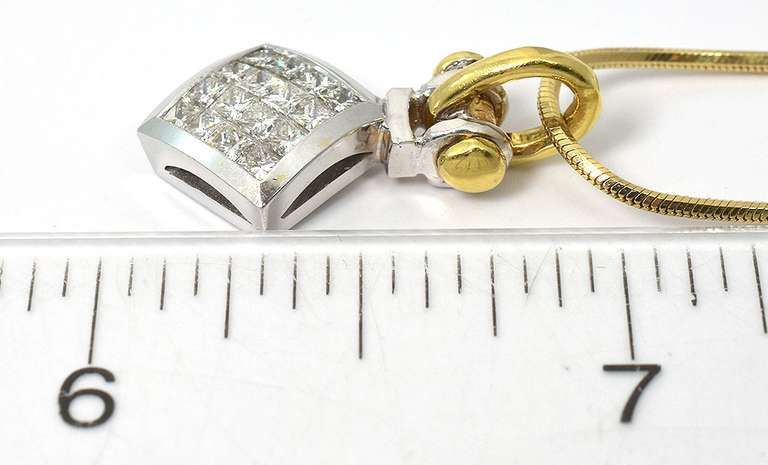 Shimmering 0.32CTW Diamond Necklace in Two-Tone 14KT & 18KT Gold